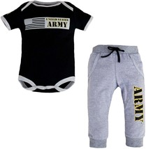 2-Piece Army Baby Jogger Set: Comfortable Baby Clothes for Active Kids - £19.91 GBP