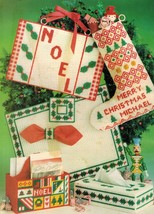 Plastic Canvas Xmas Stocking Tissue Cover Place Mat Gingerbread House Pa... - $11.99