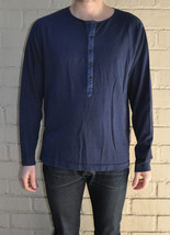 Onassis  Blue Stripe LS Henley Shirt XL - $29.70