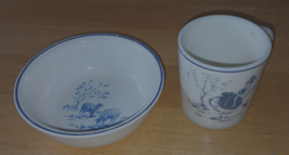 LITTLE BO PEEP UNBRANDED CHILD&#39;S CERAMIC SMALL BOWL &amp; MUG-EXCELLENT - $531.94 MXN