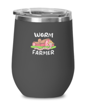 Wine Glass Tumbler Stainless Steel Funny Worm Farmer  - £26.25 GBP