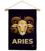 Aries Garden Flag Set Zodiac 13 X18.5 Double-Sided House Banner - £22.33 GBP