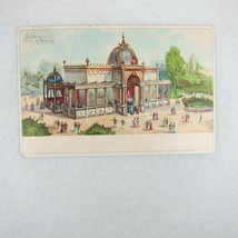 Antique Victorian Trade Card 1889 Paris Exposition Building of Millions RARE - £39.33 GBP