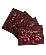 Celebrate the Season Placemats Set of 4 Hemmed Woven Made in USA by Simp... - €15,34 EUR