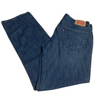 Levis 514 Jeans Mens 34x32 Blue Dark Wash Cotton Slim Straight Denim Wok... - $516.34 MXN