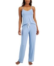 Alfani Womens Ultra Soft Pant Pajama Color Blue Fog Size X-Large - £32.48 GBP