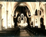 RPPC Dupont Poultney, Vermont St. Raphael&#39;s Church Interior UNP Postcard... - $19.75