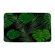 Green Palm and Banana Leaf Bath Mat for Bathrooms - $38.60