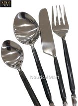 Rustic Flatware Fork Spoon Knife Hand Forged Dinner Set, Viking Cutlery,... - $29.00
