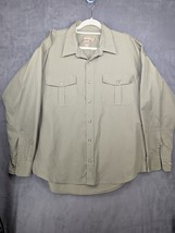 Cabelas Safari Series Shirt Mens XL Green Long Sleeve Button Up Pockets ... - £14.82 GBP