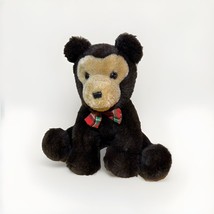 VTG 1988 Dakin Bearfoot Teddy Bear Christmas Plush Stuffed Animal Brown 9” - £5.42 GBP