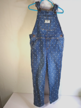 Vintage Oshkosh B&#39;gosh Overalls Vestbak Denim Jeans Polka Dot Size 4T Boys Girls - £31.77 GBP