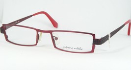 Visione Nobile VN111 C7 Raspberry Red /BLACK Eyeglasses Glasses Frame 50-20-140 - £58.42 GBP