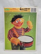 Vintage 1986 Sesame Street Ernie Plays The Drum Frame-Tray Puzzle - $10.73 CAD