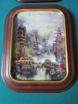 Thomas Kinkade New York And San Francisco In Rainy Days Collector Framed Plates - £97.38 GBP