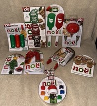 Joie NOEL Christmas Cookie Cutters Wine Topper Markers Spatulas Clips Tongs LOT - £70.37 GBP