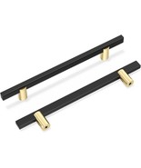 10 Pack 5 Inch Black and Gold Cabinet pulls Black and Gold Cabinet Handles - $554.43 MXN