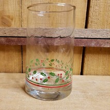 Vintage ARBY&#39;S Restaurant HOLLY BERRY Christmas Holiday Drinking Glass 1... - £14.32 GBP