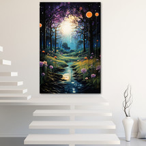 Forest Canvas Painting Wall Art Poster Landscape Canvas Print Picture - £11.00 GBP+