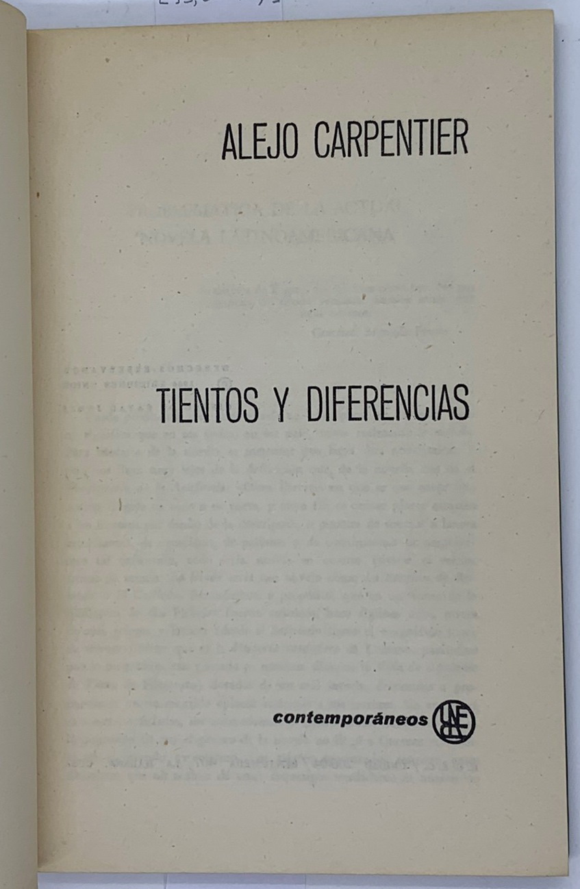 Tientos y diferencias, Alejo Carpentier Item image 2