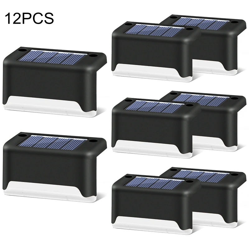 12PCS Solar Deck Light Solar Step Light Outdoor Waterproof LED Solar Fence Light - £157.45 GBP