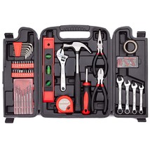 136Piece Tool Set General Household Hand Tool Kit With Plastic Toolbox Storage C - £43.95 GBP