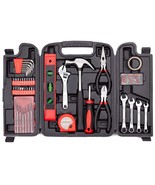 136Piece Tool Set General Household Hand Tool Kit With Plastic Toolbox S... - £43.25 GBP