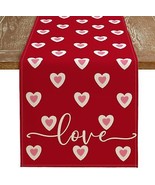 ARKENY Valentines Day Table Runner 13x72 Inches,Pink Heart Love Seasonal - $13.49