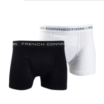 French Connection Men&#39;s White &amp; Black 2 Pack Boxer Briefs - £9.12 GBP