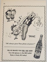 1952 Print Ad Royal Crown Cola RC Little Girl Tricks College Student Cartoon - £11.01 GBP