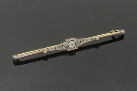 Authenticity Guarantee 
18K GOLD &amp; Platinum - Vintage Antique Genuine Old Cut... - £753.98 GBP