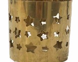 IKEA Candle Holder Sleeve Single Wick Gold Metal Cut Out Stars 303.304.19 - $14.26