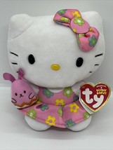 TY Beanie Babies Sanrio Hello Kitty Holding Easter Egg With Tags 5.5” Pi... - £7.43 GBP