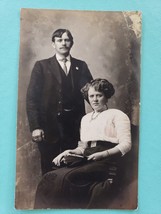Rppc Postcard Man &amp; Woman 1917 - £14.62 GBP