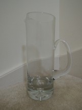 Drink Pitcher Leaded Glass Base 11&quot; Tall Clear Glass Cocktail / Martini Barware - £20.85 GBP