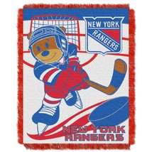 NY Rangers OFFICIAL NHL; &quot;Score Baby&quot;  36&quot;x 46&quot; Triple Woven Jacquard Throw - £28.03 GBP