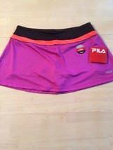 Fila Women&#39;s Skort Skirt Color Block Purple Black Back Key Pocket Sz XL New - £24.73 GBP