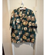 HILO HATTIE Hawaiian Shirt MEN 3XL Vintage Island Girls Scenery Floral T... - $532.90 MXN