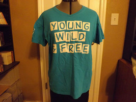 young wild and free t-shirt teal #unclerickings L Large - $10.00