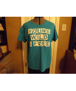 young wild and free t-shirt teal #unclerickings L Large - £7.87 GBP