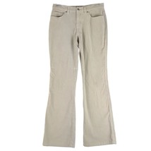 Y2K i.e. Women&#39;s 4 Petite Relaxed Fit Bootcut Corduroy Velour Pants Beige Khaki - £12.37 GBP