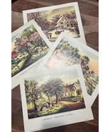 Vintage 1983 Set of 4 Prints American Homestead Seasons 10”x12 - $270.68 MXN