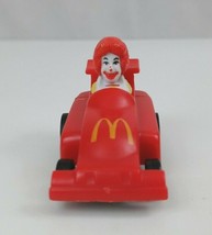 1988 McDonalds Happy Meal Toy Ronald Mcdonald Pull Back Red Race Car - $4.84
