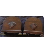 Antique Solid Mahogany Bookends – BEAUTIFUL GRAIN – LOVELY FINISH – VGC ... - $94.35 CAD