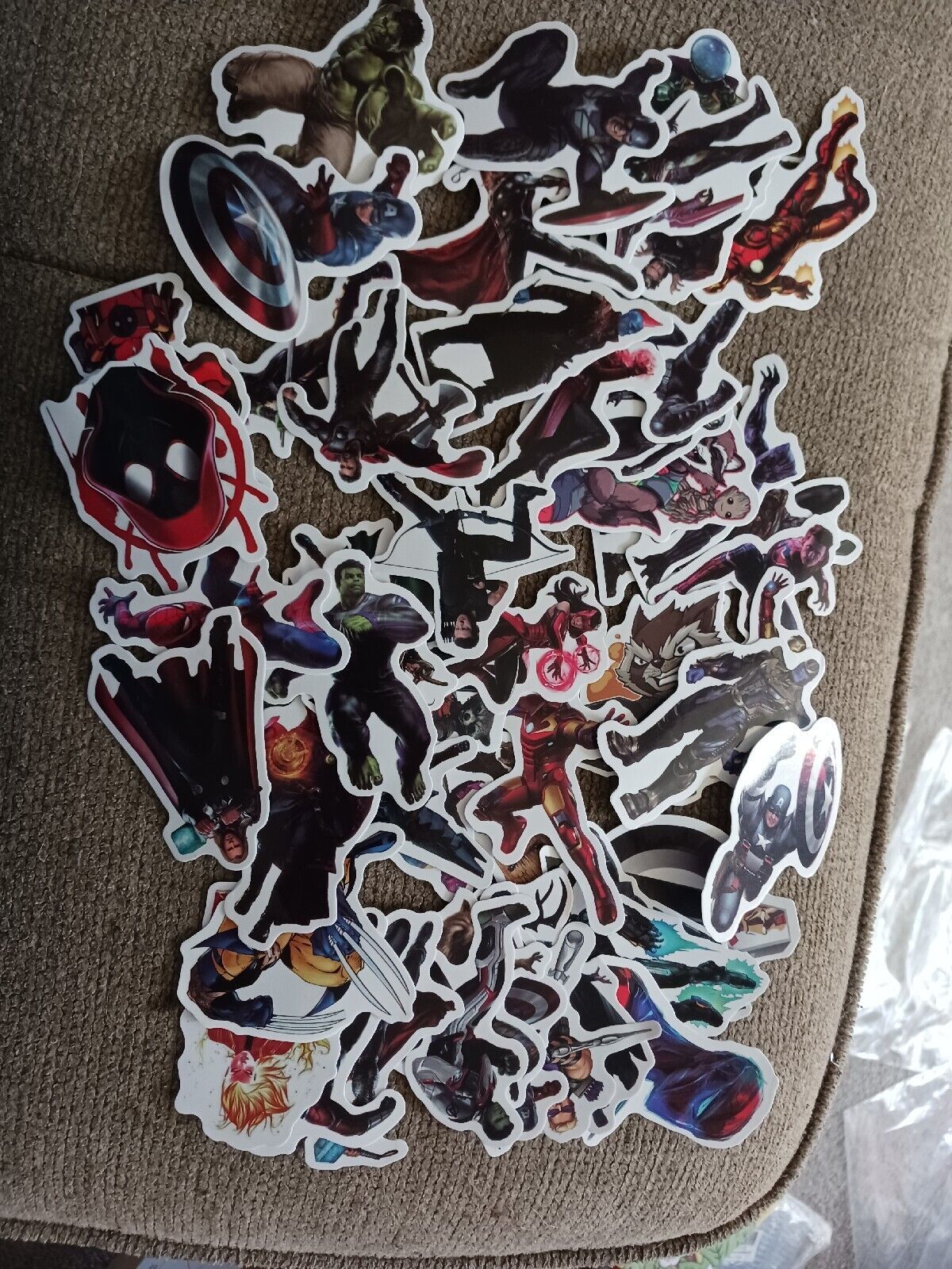 50 pc  Marvel Characters Phone water Bottle Laptop Notebook Decal Sticke... - $4.95