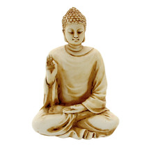 BUDDHA STATUE 3&quot; Ivory Color Resin High Quality Shakyamuni Figurine Buddhist NEW - £10.34 GBP