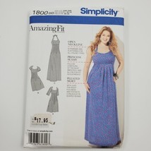 Simplicity 1800 Sewing Pattern Womens Tops Dresses in Two Lengths 20W-28W Uncut - £5.50 GBP