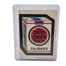 VINTAGE TOPPS 1970&#39;s WACKY PACKAGES STICKER LUCKY STRIDE CIGARETTES DANGER - $9.50