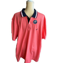 Nautica Men’s Short Sleeve Polo Shirt Orange New 2XL - £27.93 GBP