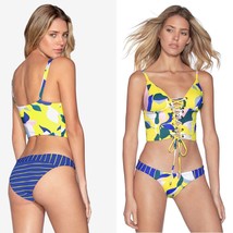 Maaji Swimwear Waterlily Flirt Thin Side Signature Cut Bikini Bottom (S) - £55.15 GBP